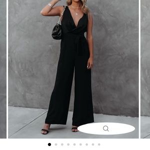 VICI Jumpsuit w/ Pockets + Tie Waist